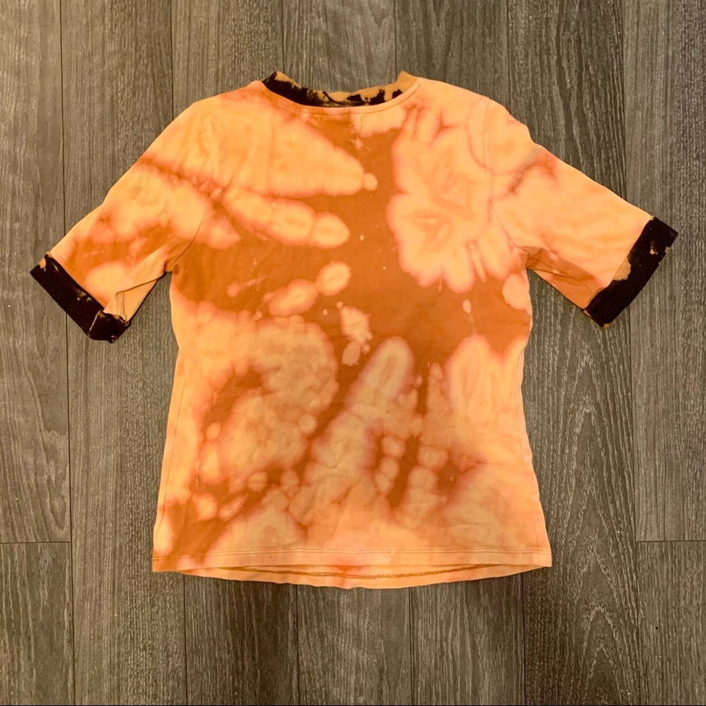 Custom Reverse Tie Dye Ringer Tee 100% Cotton - Picture 4 of 6